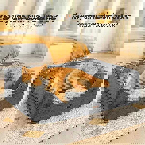 Skylos Orthopedic Pet Bed Dog Memory Foam Cushion Calming Washable Extra Large