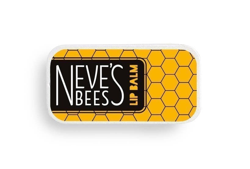 Lip balm for men from Neve's Bees (closed tin)