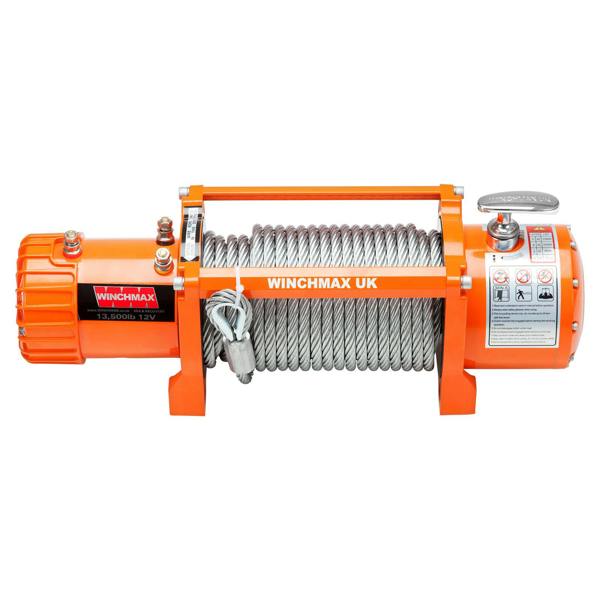 Winchmax 13,500lb (6,123kg) 12V Electric Winch 26m x 95mm Steel Rope