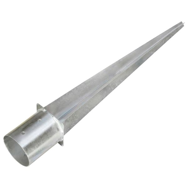 Berkfield Ground Spikes 2 pcs Silver 12x91 cm Galvanised Steel