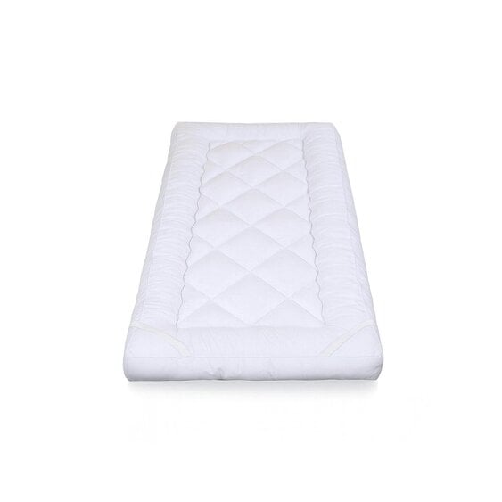 Neo Single Mattress Topper Soft Memory Foam Plush Bounce Fibre Breathable Diamond Quilted Fabric AntiSlip Corner Straps Secure Fit All Bed Sizes