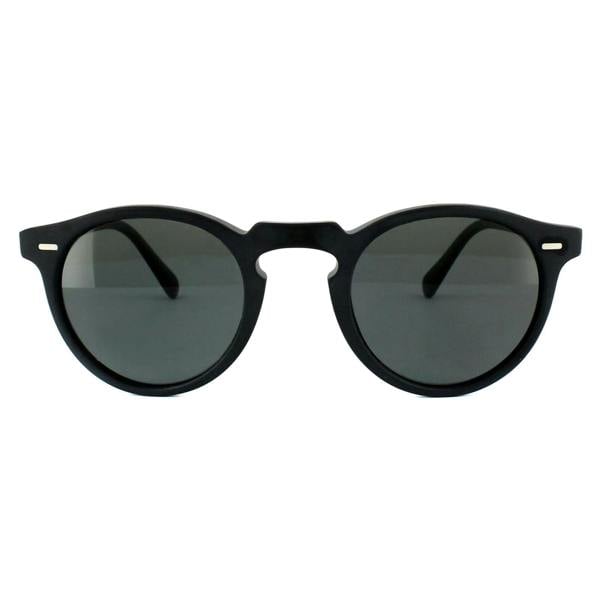 Oliver Peoples Sunglasses Gregory Peck 5217 1031/P2 Matt Black Midnight Express Polarized VFX