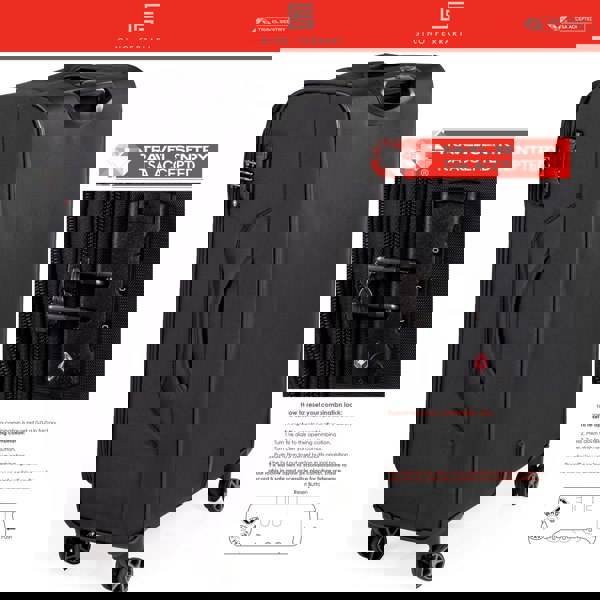 Gino Ferrari Omis Lightweight Soft Shell Suitcase with Wheels TSA Lock Hold Luggage