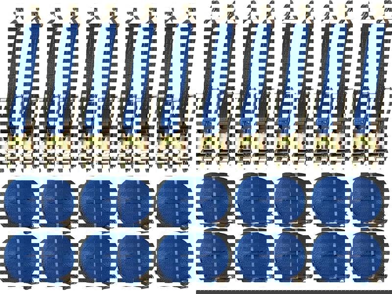 Ratchet Straps 5 Ton 50MM 8M x10 (Lashing Tie Down Claw J Hook Lorry Cargo)