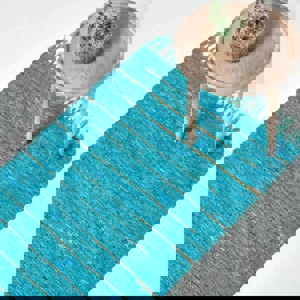 HOMESCAPES Leather Glitter Rug