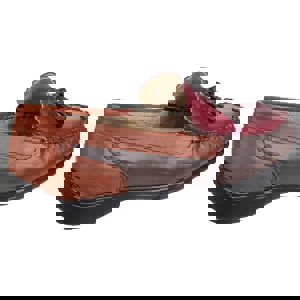Cotswold Biddlestone Loafer Women's Shoes in Chestnut/Tan/Wine