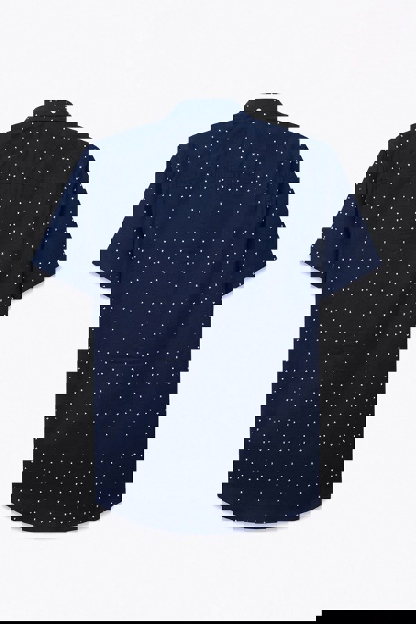 ENORSIA Printed Short Sleeve Shirt with Polka Dots and Comfortable Fit