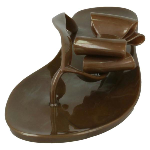 Spot On Ladies Spot On Flat Jelly Toe Post Sandal