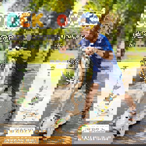 Dekko Kids Scooter Foldable Flip-able Seat Adjustable Height LED Light Music