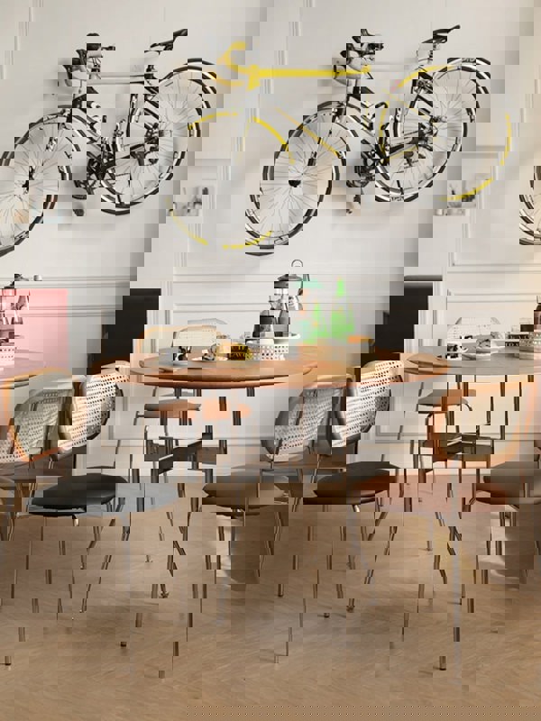 Ozzie Rattan Dining Chair, Round Seat Pad-Weilai concept-Weilai Concept