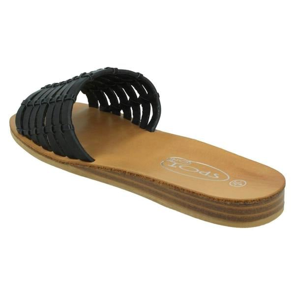 Spot On Ladies Spot On Weave Vamp Mules F00336