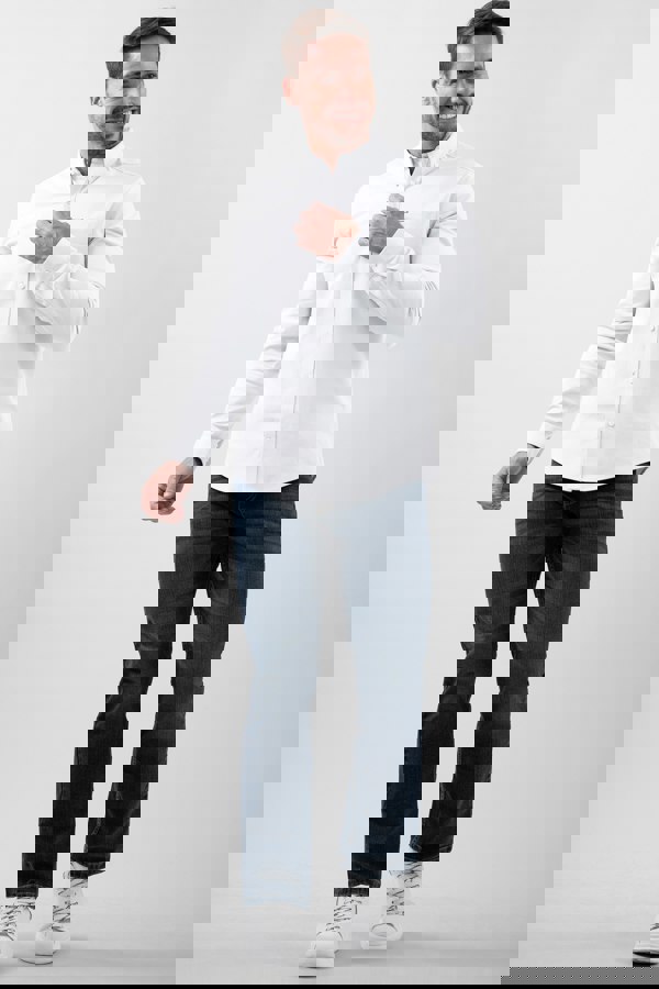 ENORSIA Mens Button Down Collar L/S Shirt