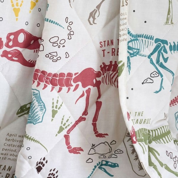 Dino Explorer Quilted Throw - Happy Linen Company