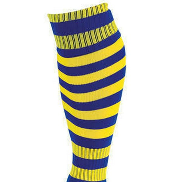 Precision Unisex Adult Pro Hooped Football Socks - Royal Blue/Yellow