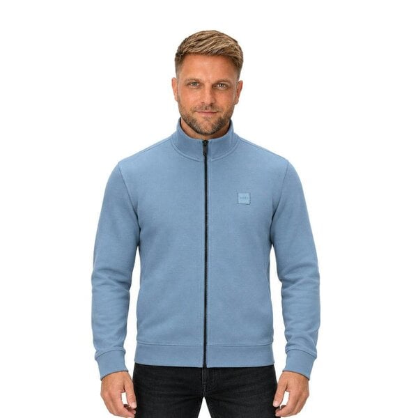 BOSS Zestart Zip Through Sweatshirt Light Pastel Blue
