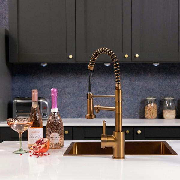 Flode böjig | Multiuse Style 3 in 1 Instant Boiling Tap with Flexi Spray | Brushed Copper Finish