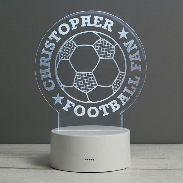 Personalised Memento Company Personalised Football LED Colour Changing Desk Night Light