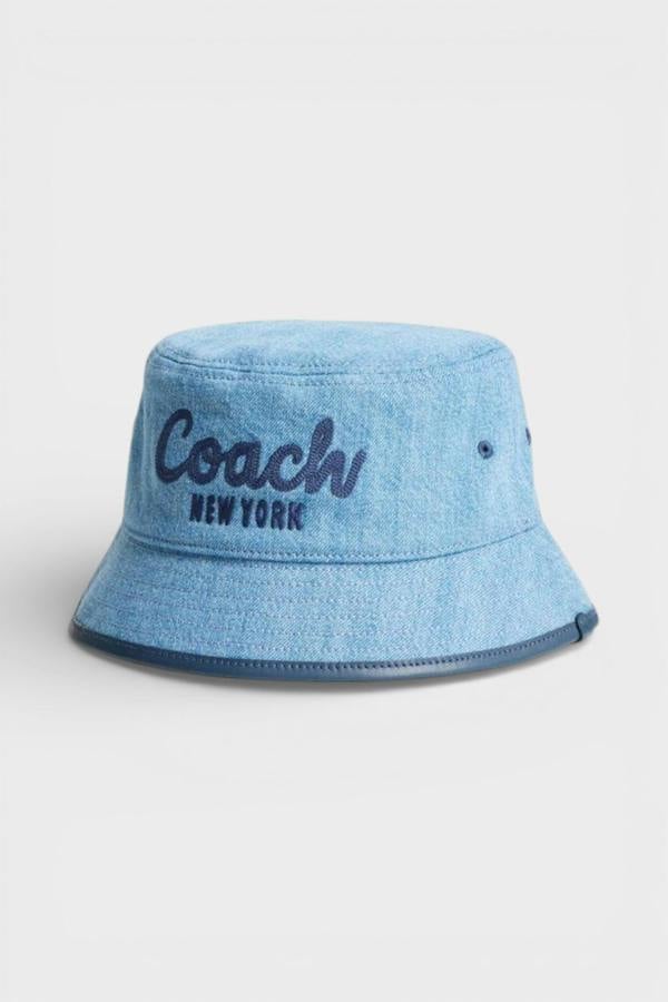 Coach Embroidered Bucket Hat Blue