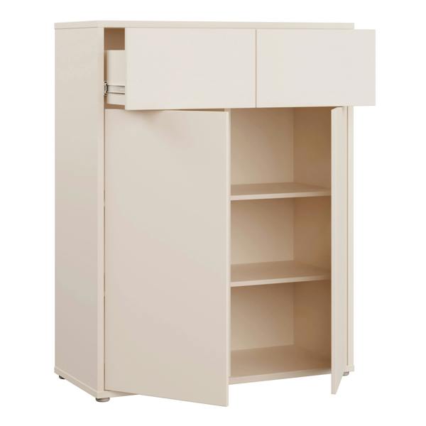 Furniture To Go Alice Springs Storage Cabinet with 2 Doors & 2 Drawers with Push-to-Open in Sand