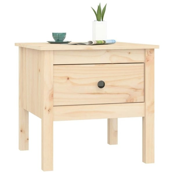 Berkfield Side Table 50x50x49 cm Solid Wood Pine
