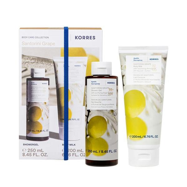 Korres Santorini Grape Shower Gel Body Milk Duo