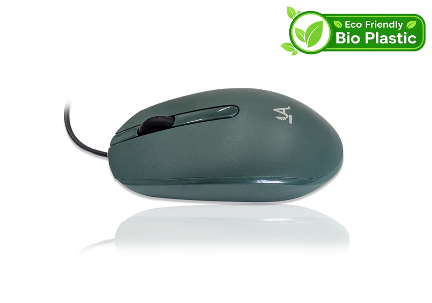 Accuratus Bio M100 Mouse - USB Wired Full Size Biodegradable Plant Based Resin Mouse