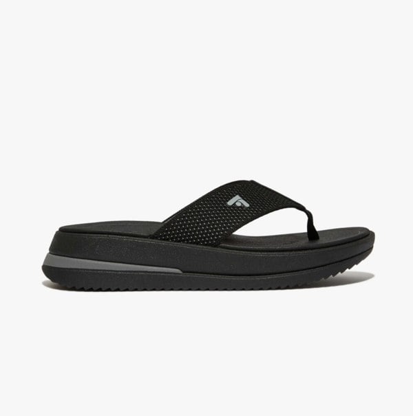 FitFlop SURFF TWO-TONE WEBBING Womens Toe Post Black