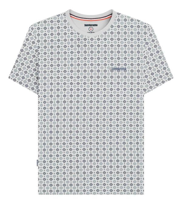 Lambretta Mens All Over Geometric Smart Classic Retro T-Shirt
