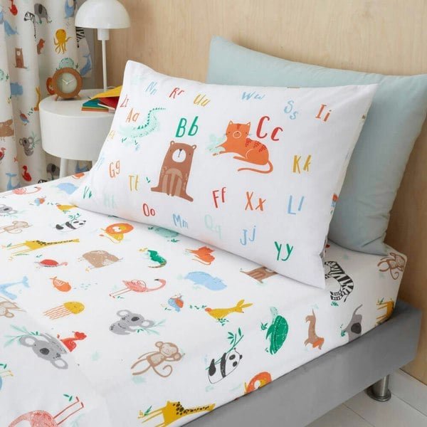 Animal Alphabet Pillowcase (Pair) Pillowcases - Happy Linen Company