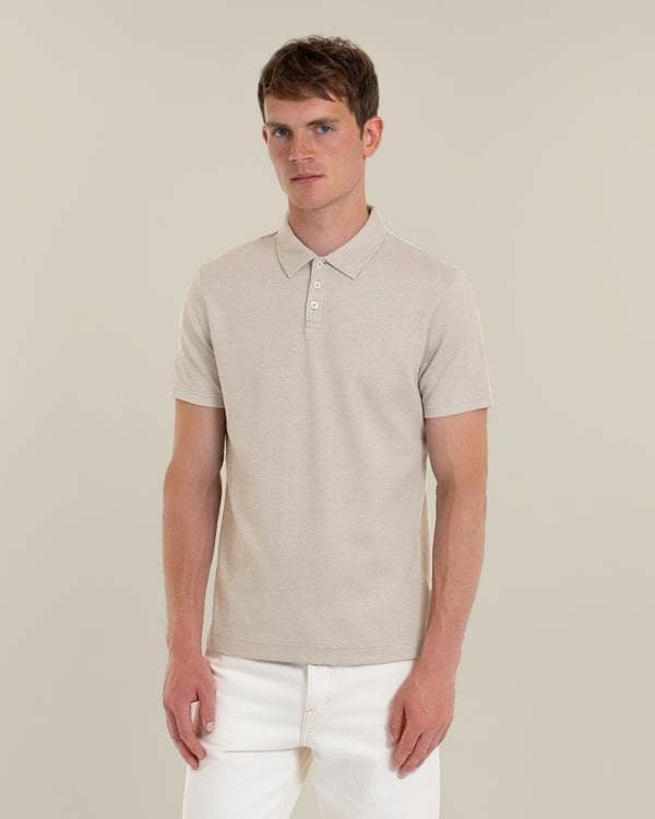 Larsson & Co Per - Jacquard Textured Polo Shirt