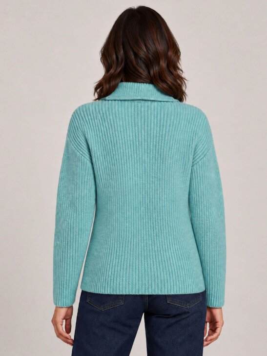 VIZ-A-VIZ Two-tone Zip-through Cardigan