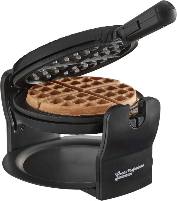 Cooks Professional Rotary Waffle Maker | Black