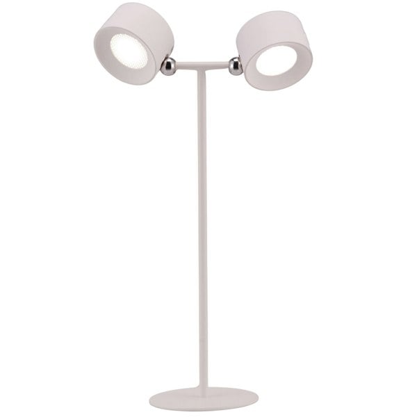 Tall White LED Colour Changing Rechargeable Remote Control Table Lamp Image 1