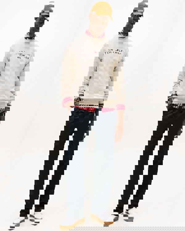 Tommy Hilfiger Tommy Logo Mens Sweatshirt - Heathered Pebble