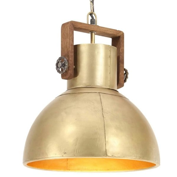 Berkfield Industrial Hanging Lamp 25 W Brass Round 40 cm E27