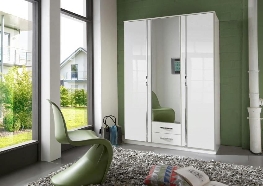 Trio 3 door 2 drawer white