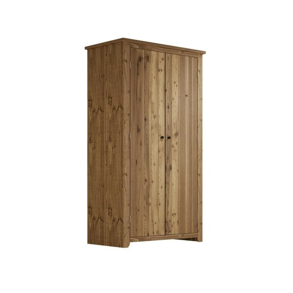 Wyld Haus Tralee Brown Wood Double Door Wardrobe