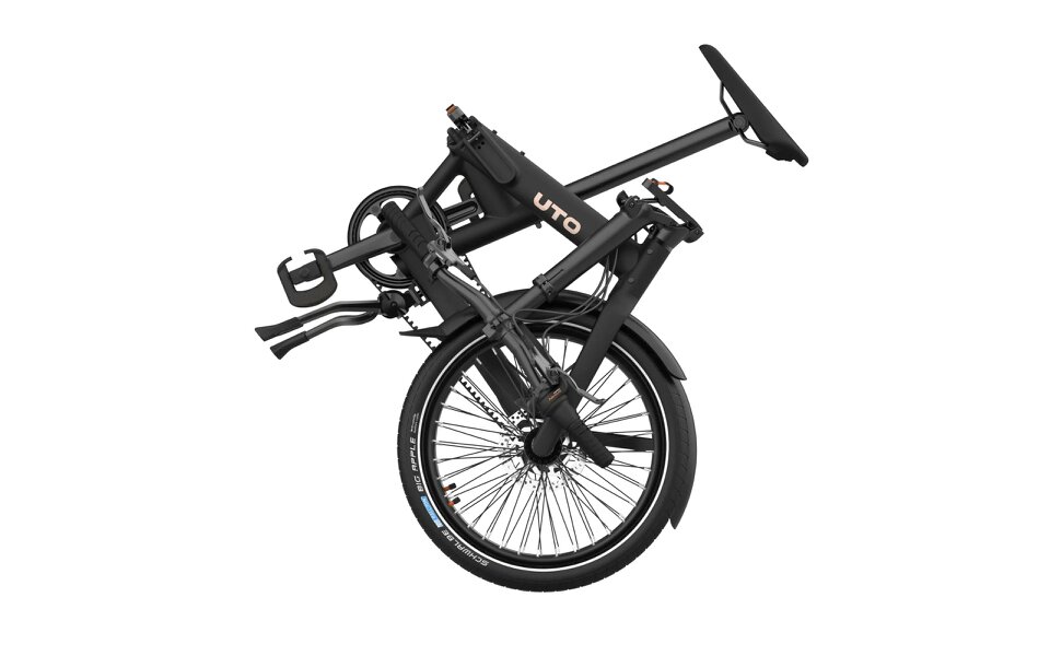 UTO Pro 20 Folding Bike 20" Wheel, 7 Speed - Black