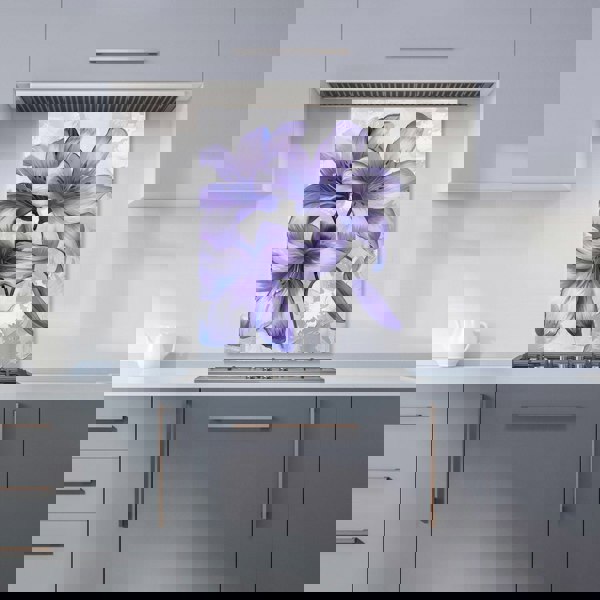 Warren Reed - Designer Purple Lilies Kitchen Splashback