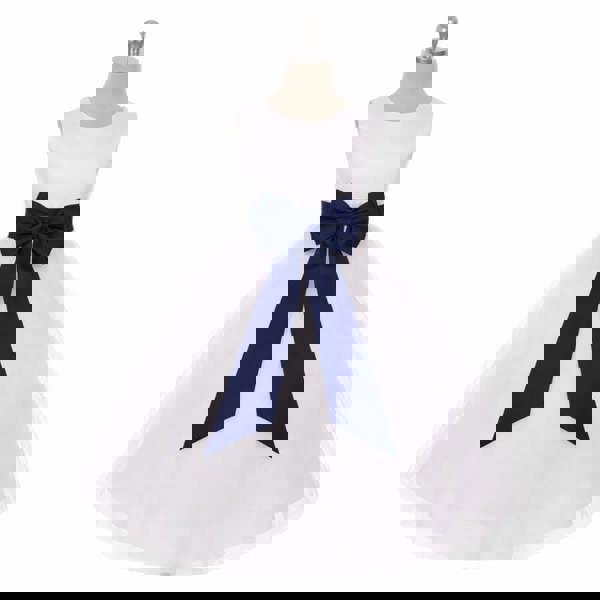 Kids Dreams Classic Dolly Dress - Navy Blue Sash