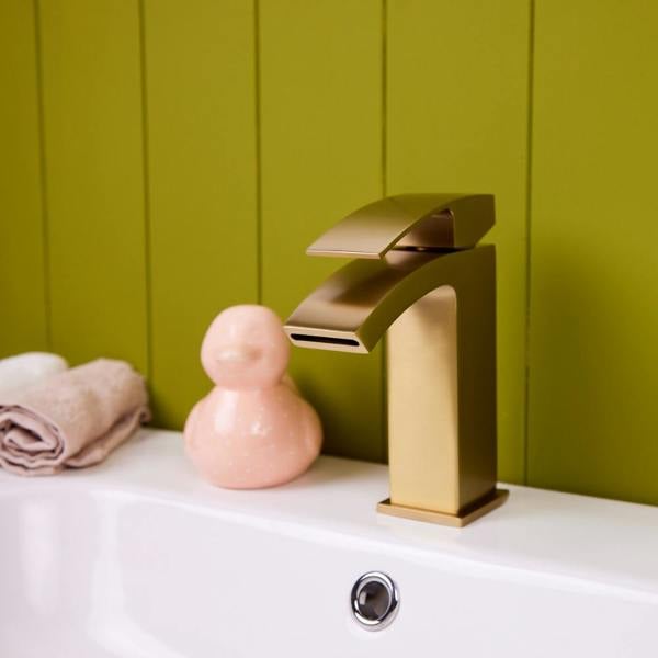 Flode Boras | Mono Basin Mixer Tap | Brushed Brass
