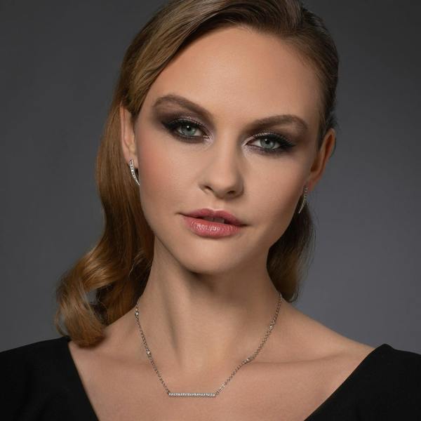 Spear Earrings with Cubic Zirconia - namana.london