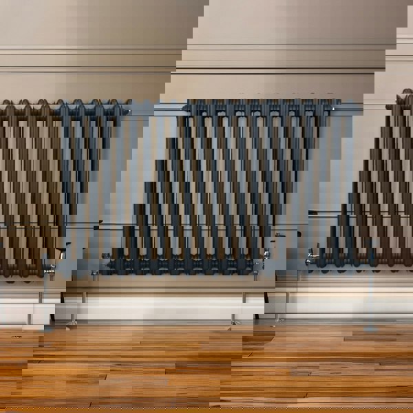 Monstershop Traditional 2 Column Radiator - 600 x 1012mm - Anthracite Grey