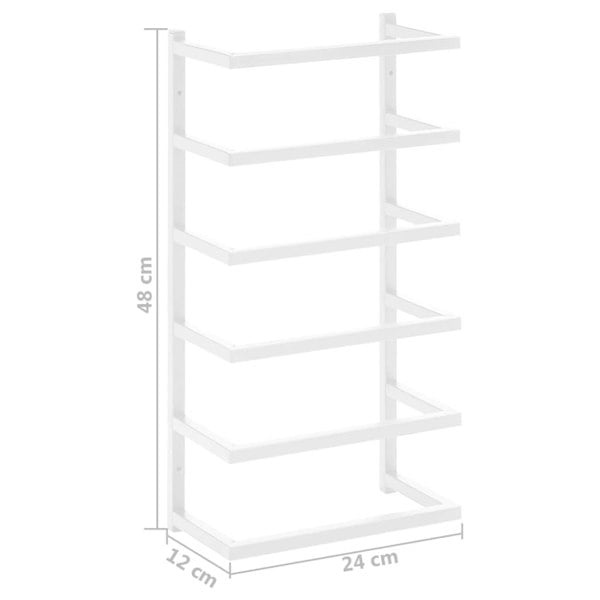 Berkfield Towel Rack White 24x12x48 cm Steel