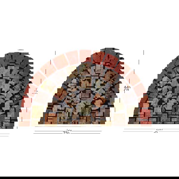 Nicoman Elegant Tile Effect Doormat - Red Edge