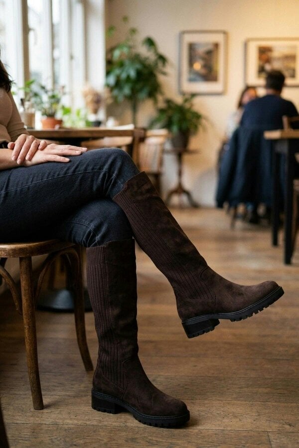 ikrush Aurelia Zip Up Knee High Boots