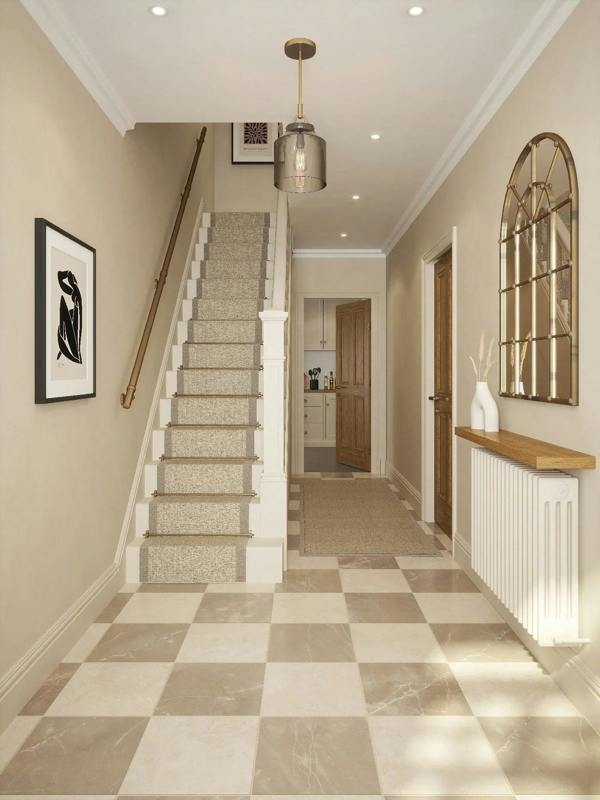 Loxley Antique Brass Straight Flight Handrail — Handrails Direct 40mm Handrail Straight Run — by Handrails Direct, Straight Flight