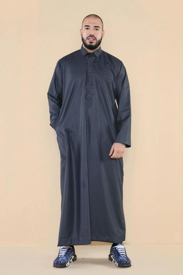 Infinity Leather Mens Thobe Jubba Saudi Ramadan Eid Islamic Kaftan Kaudara Arabic Jubbah