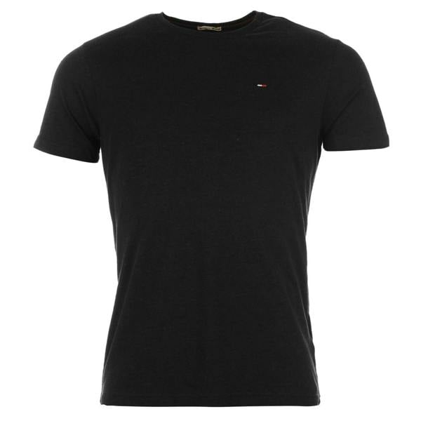 Tommy Jeans Mens Embroidered Logo Loose T-Shirt - Black - 