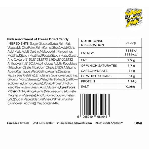 Exploded Sweets Pink Mix | Exploded Sweets | Freeze Dried Sweets UK